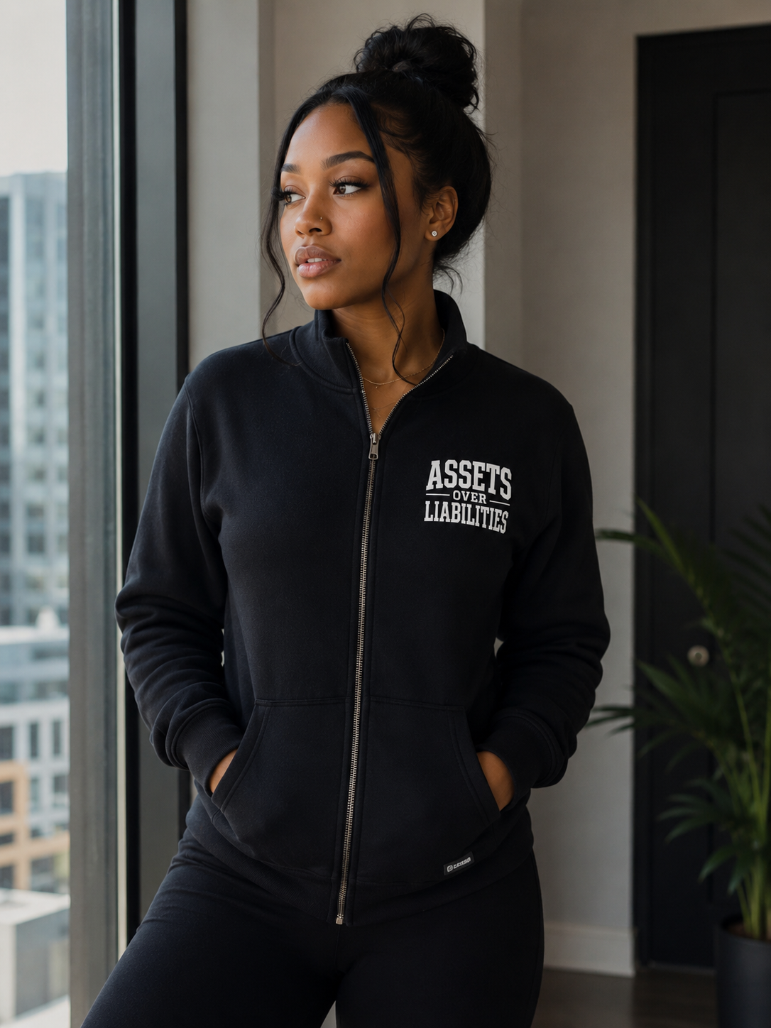 New Design Assets Over Liabilities Tracksuit Crew Zipper Jacket