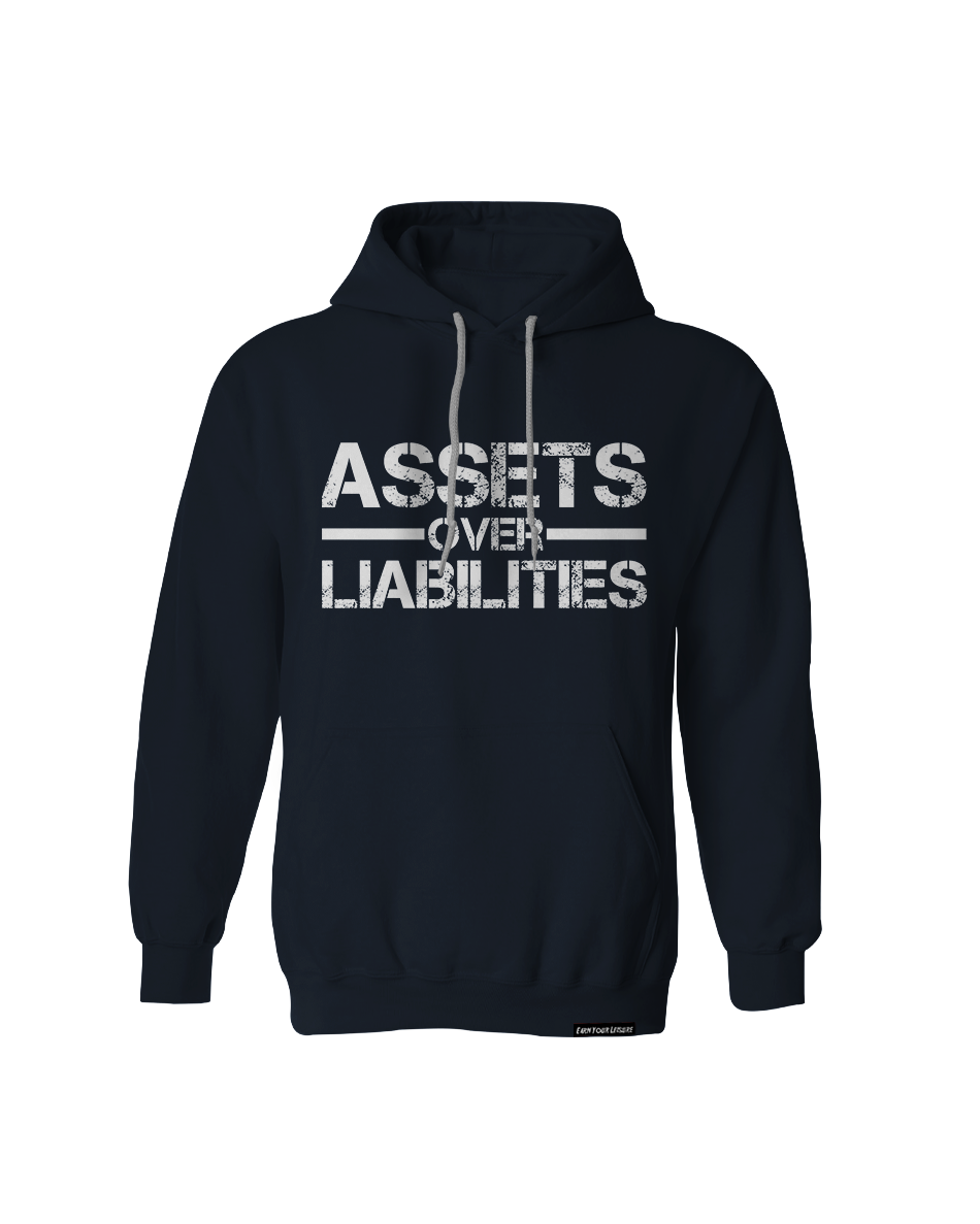 Navy Assets Over Liabilities Hoodie + Tee Bundle
