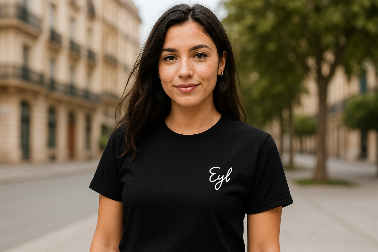 EYL Embroidered Cursive Unisex Tee