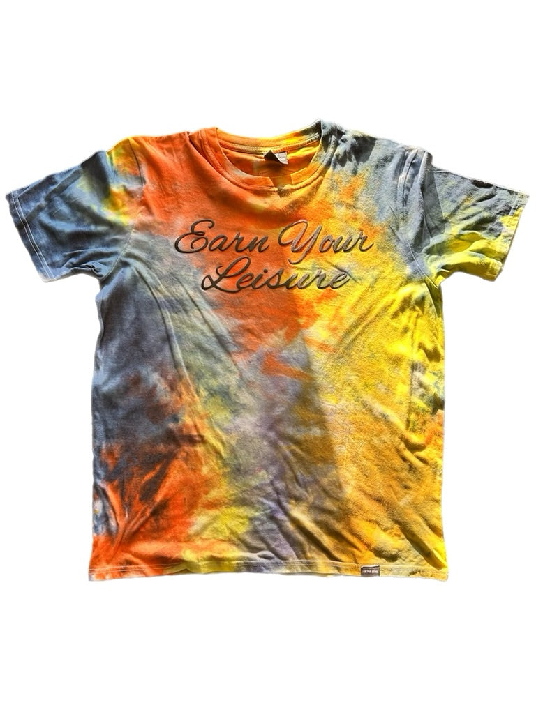 Exclusive Only/EYL Collection X Soul Dye Unisex Tee With 3D High Density Cursive Earn Your Leisure