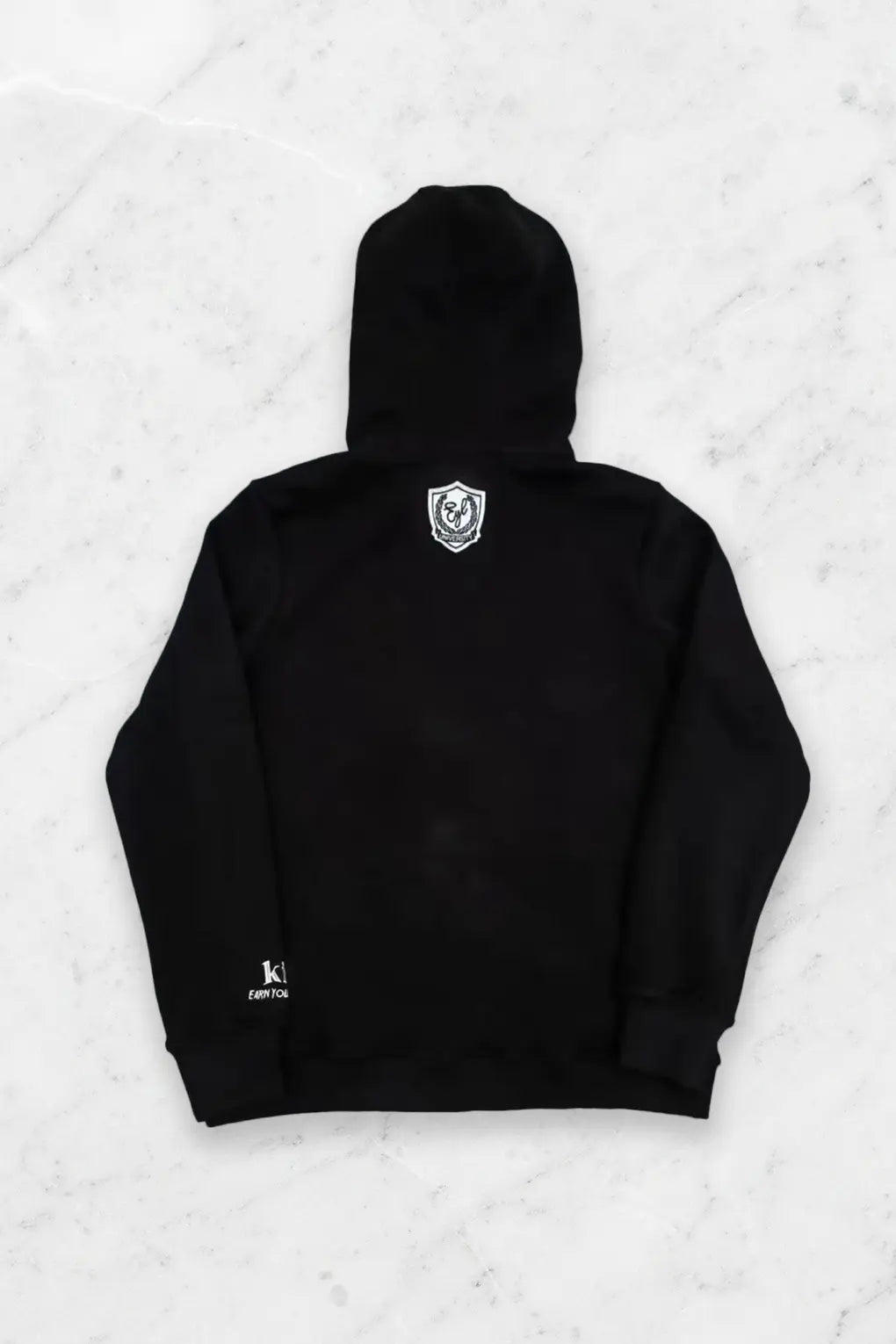 EYL X KIN Black Satin Hoodie