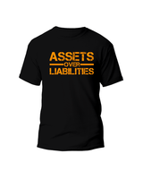 Exclusive Only Assets Over Liabilities Limited Edition Black and Orange Tee
