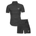 EYL Embroidered Silk Pajama Short Set