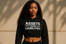 Assets Over Liabilities Crop Top Hoodie