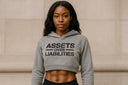 Assets Over Liabilities Crop Top Hoodie