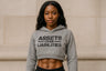 Assets Over Liabilities Crop Top Hoodie