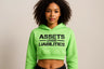 Assets Over Liabilities Crop Top Hoodie