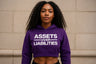 Assets Over Liabilities Crop Top Hoodie