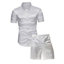 EYL Embroidered Silk Pajama Short Set