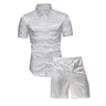 EYL Embroidered Silk Short Set
