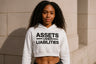 Assets Over Liabilities Crop Top Hoodie